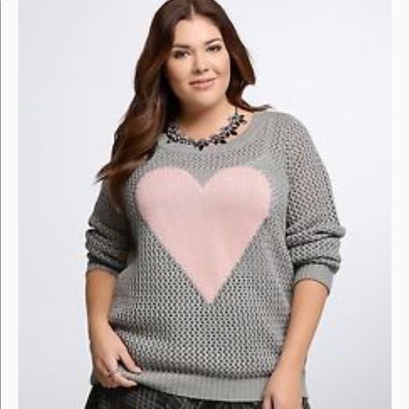 torrid Sweaters - Torrid Heart Sweater Valentine’s Day